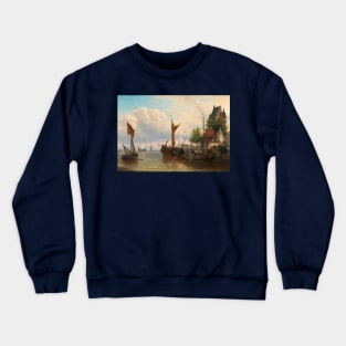 Sailboats in the Harbour Crewneck Sweatshirt